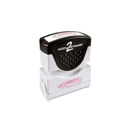 Cosco Cosco Pre-Inked Message Stamp, POSTED, 1/2" x 1-5/8", Red 35580